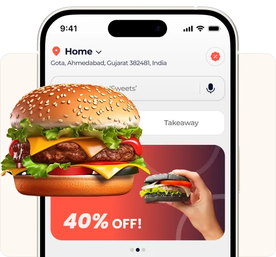Forkful app home screen with a double smash burger