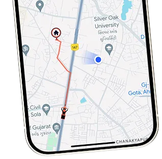 App screen with live delivery map