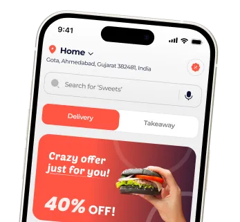 App screen with a 40% off offer